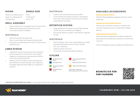 ADVENTURER Technical Data Sheet Page 2