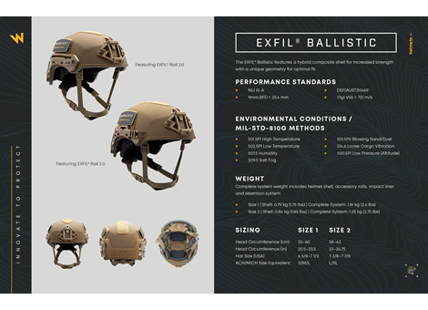 EXFIL Ballistic Technical Data Sheet Page 1