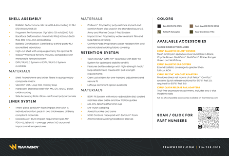 EXFIL Ballistic Technical Data Sheet Page 2