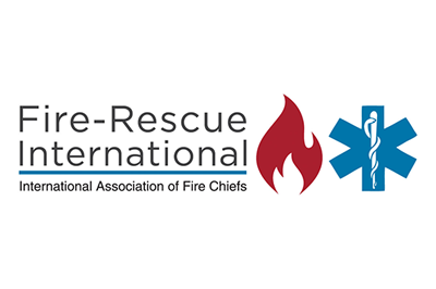 Graphic for Fire-Rescue International - International Association of Fire Chiefs with a flame icon