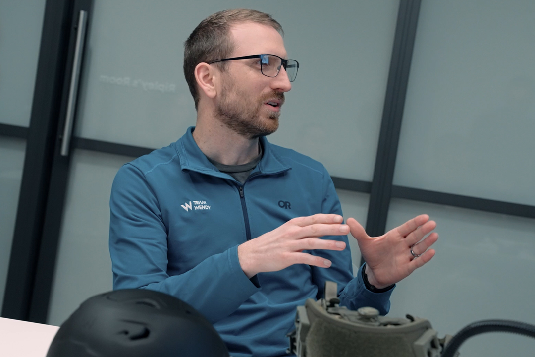 Team Wendy staff talking during a meeting