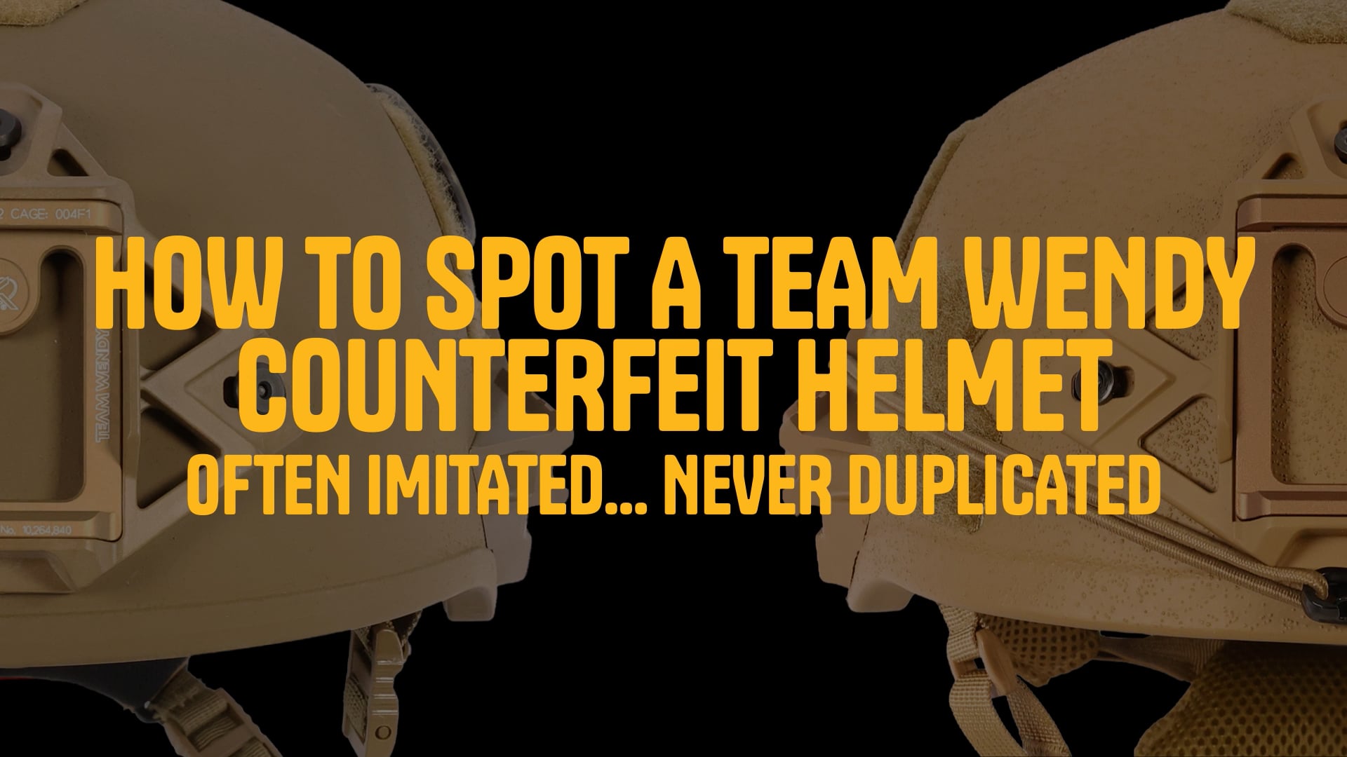 How to spot a Team Wendy Counterfeit Helmet