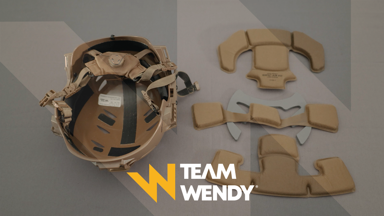 Team Wendy LTP impact liner and comfort pads with team wendy logo