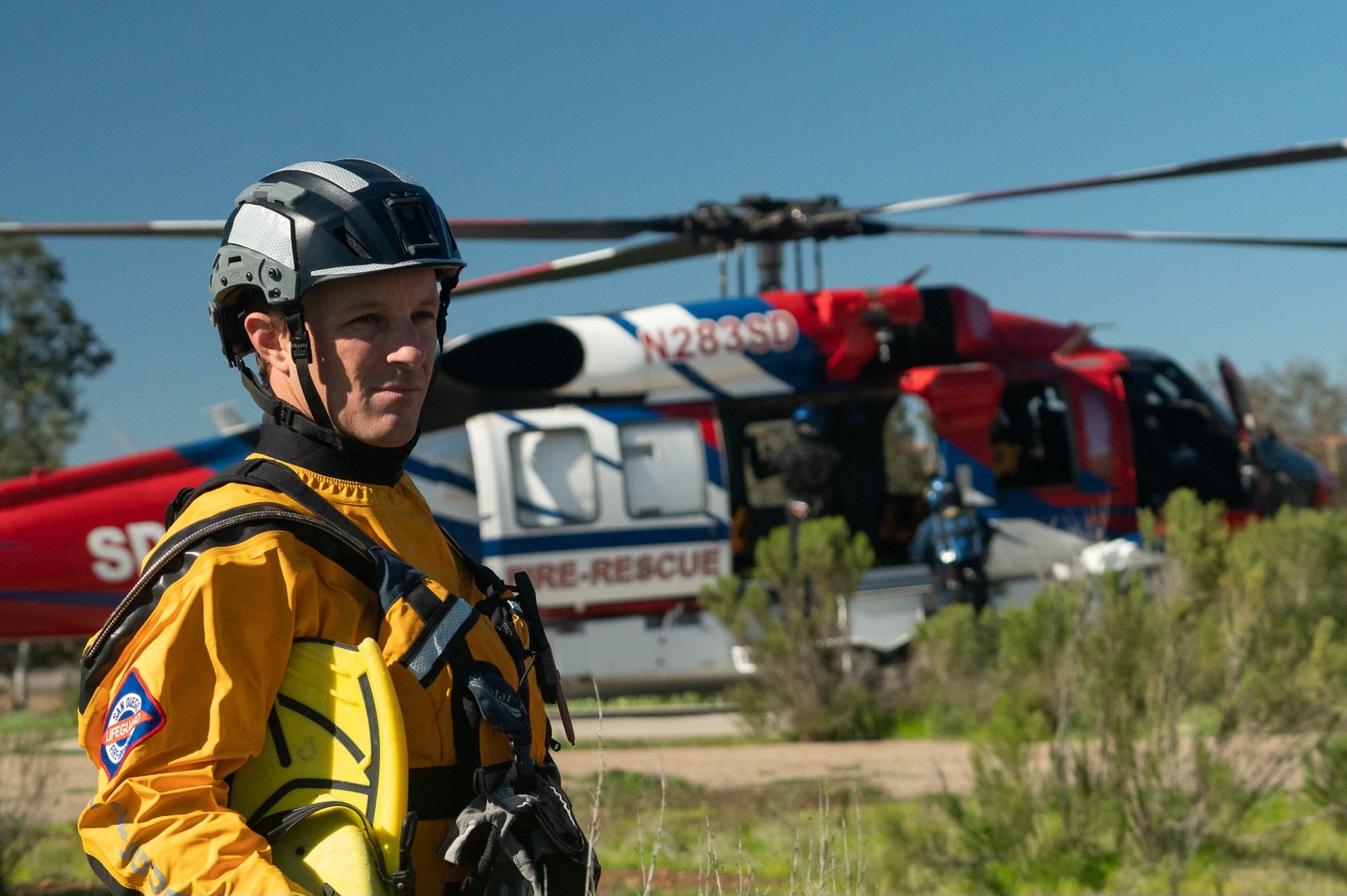 Team Wendy Brand Ambassador Dustin Fiero wearing a SAR Tactical helmet